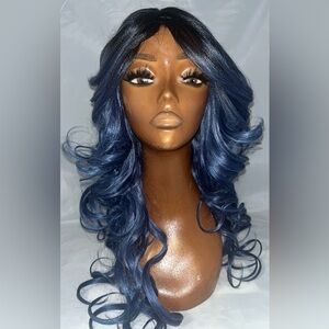 Ocean Blue Waves Wig